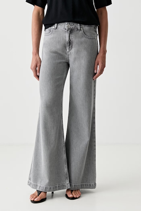 Marc O'Polo Jeansy flare damskie szare 5000014445