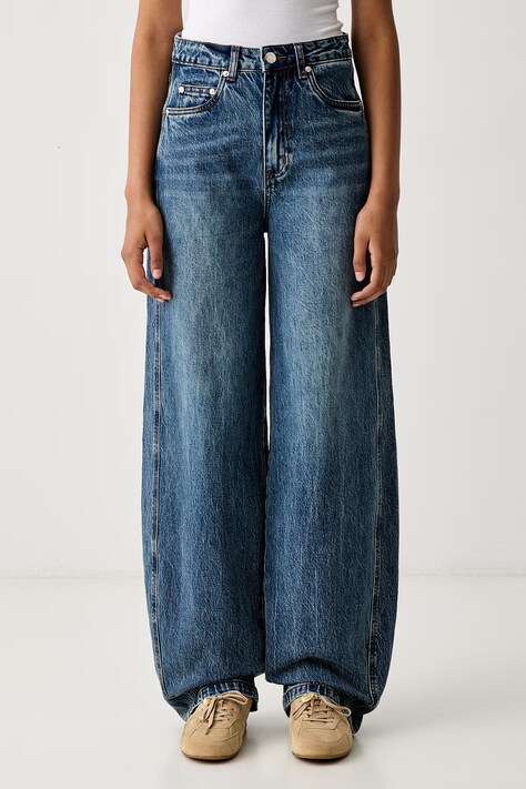 Gestuz Jeansy barrel damskie GZmelu niebieskie 10911344