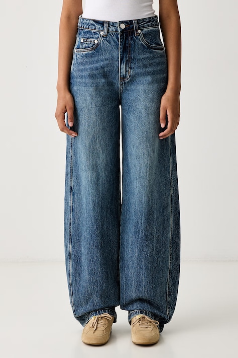 Gestuz Jeansy barrel damskie GZmelu niebieskie 10911344