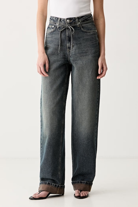 Gestuz jeansy barrel damskie GZsusara niebieskie 10911342