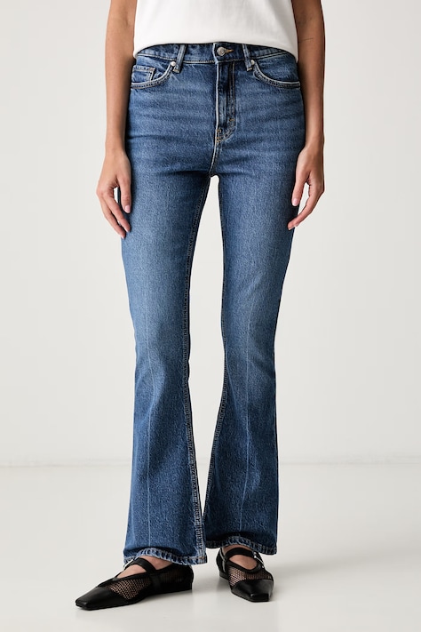 HUGO jeansy flare damskie Geflare_2 niebieskie 50566178