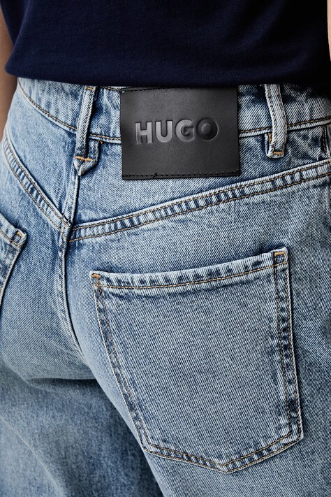 HUGO джинси straight жіночі Gulianne — AW26-SJDZWF, блакитний — фото 4