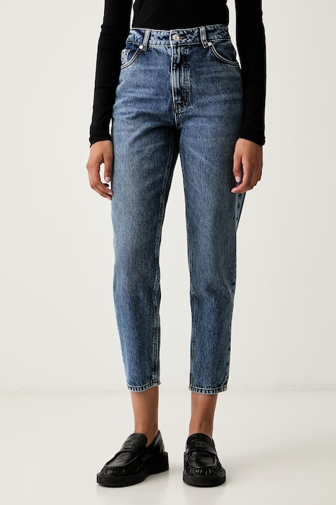 HUGO jeansy mom fit damskie Garlene niebieskie 50563517