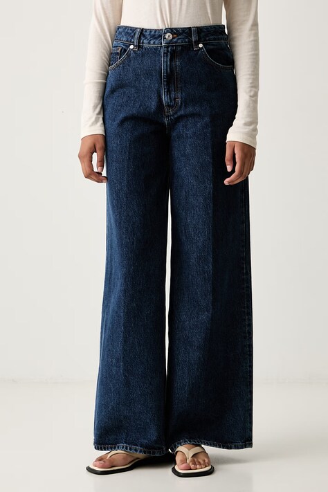 HUGO rifle wide leg dámske 937_16 tmavomodré 50563504