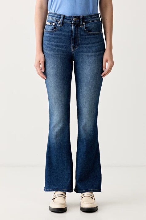 Calvin Klein Jeans rifle flare dámske modré LV047G917G
