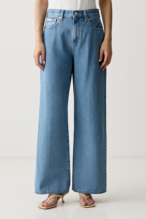 Calvin Klein Jeans wide leg Γυναικεία μπλε LV047G906G