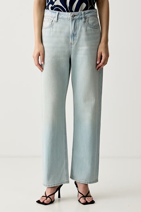 Calvin Klein Jeans rifle straight dámske modré LV047G797G