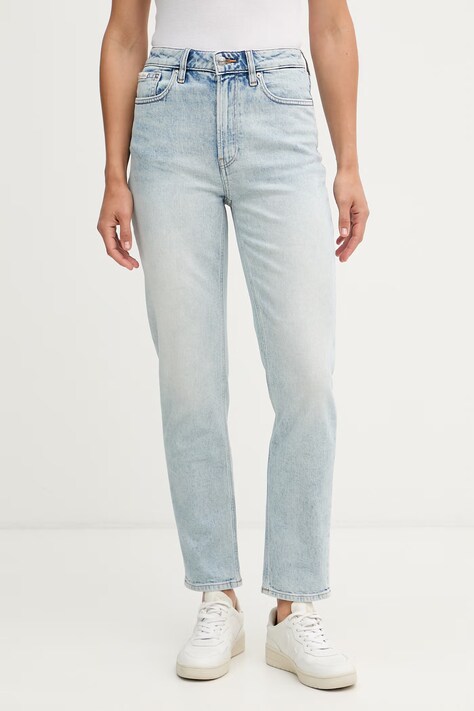 Calvin Klein Jeans дънки mom fit дамски сини LV047G793G