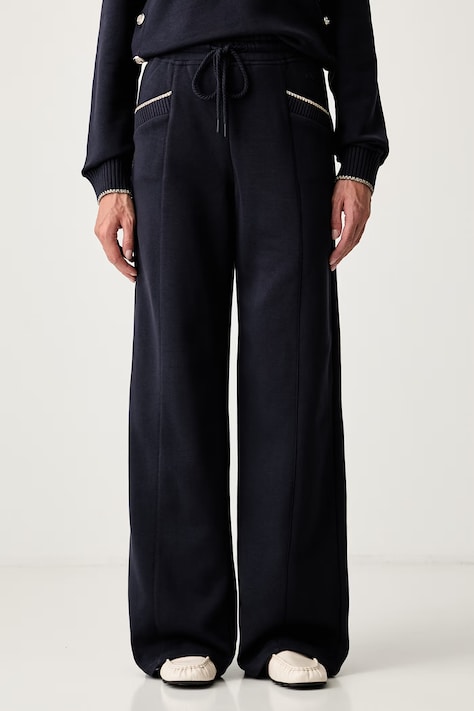 Guess spodnie dresowe damskie z bawełną X NORTH SAILS granatowe high waist W6YB31 K5319