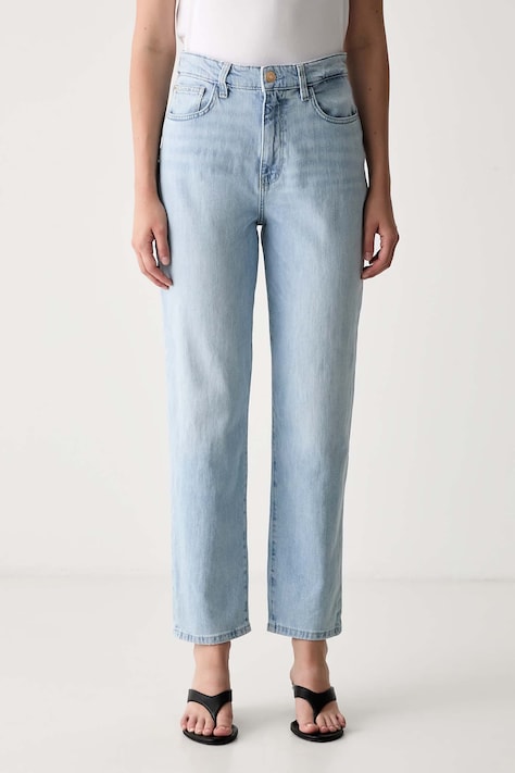 Guess jeansy mom fit damskie NEW MOM niebieskie W6YA3J D1543