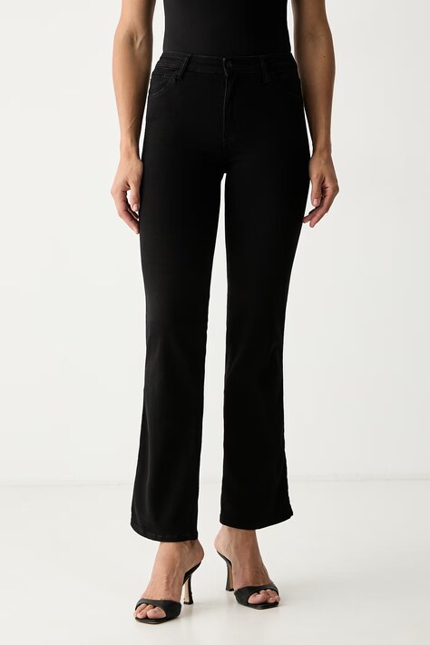 Guess ίσια Γυναικεία SEXY STRAIGHT μαύρα W6YA15 D1589