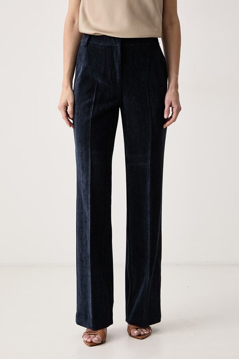 Marciano by Guess Pantaloni pentru femei din velur LILLE bleumarin high waist G6BB02 W4299