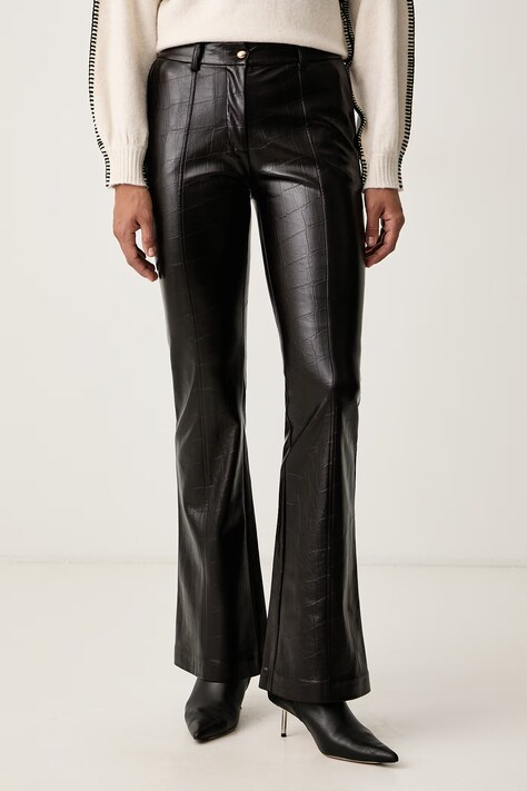 Marciano by Guess Панталон с разкроен крачол дамски ALESSANDRIA кафяв с висока талия G6BB01 K6814
