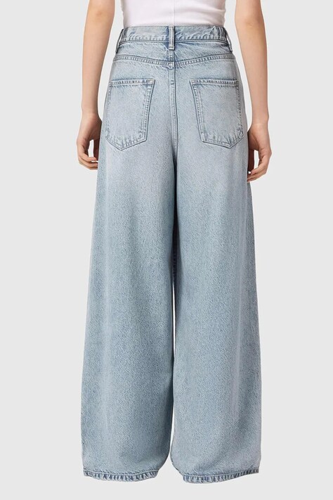 AllSaints jeansy wide leg damskie HAZE niebieskie W073EE