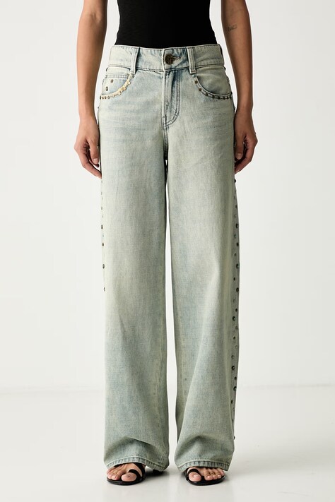 Miss Sixty jeansy straight damskie niebieskie 6M2JJ43000