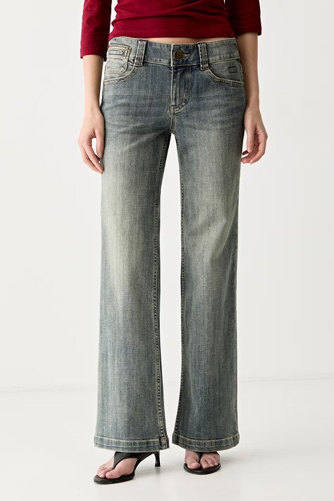 Miss Sixty jeansy flare damskie niebieskie 6M2JJ42700