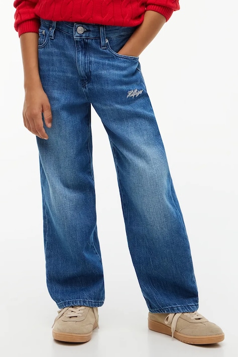 Tommy Hilfiger Jeansy loose dziecięce BAGGY niebieskie KB0KB10688