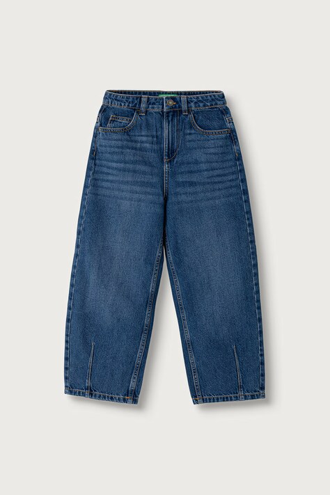 United Colors of Benetton Jeansy balloon dziecięce granatowe 4MLNCE050