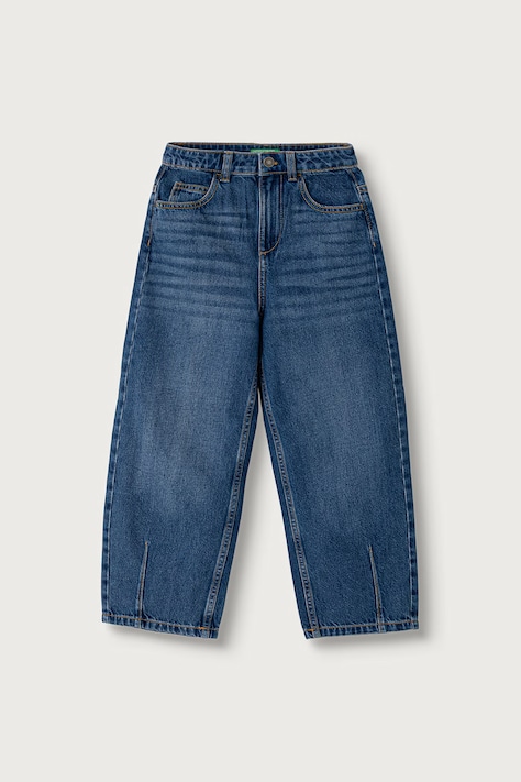 United Colors of Benetton Jeansy balloon dziecięce granatowe 4MLNCE050