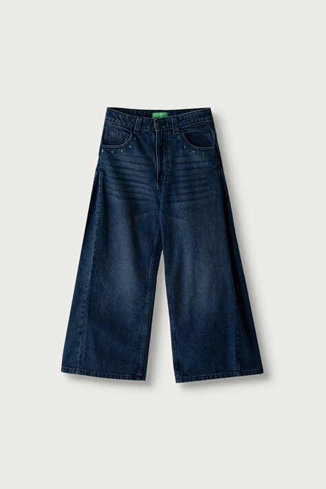 United Colors of Benetton Rifle wide leg detské tmavomodré 4RJFCE04Z