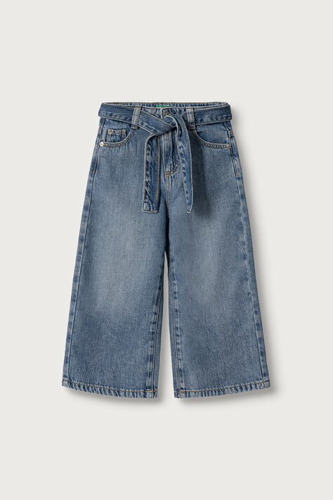 United Colors of Benetton Jeansy wide leg dziecięce niebieskie 4KGZGE02M