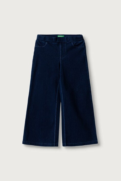 United Colors of Benetton Jeansy wide leg dziecięce granatowe 4I42GF036
