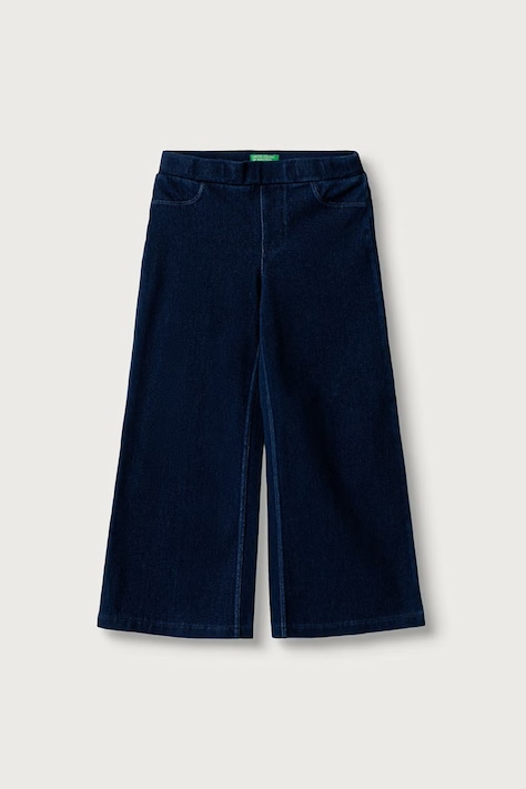 United Colors of Benetton Jeansy wide leg dziecięce granatowe 4I42GF036