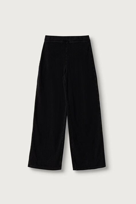 United Colors of Benetton Jeansy wide leg dziecięce czarne 4I42CE04F