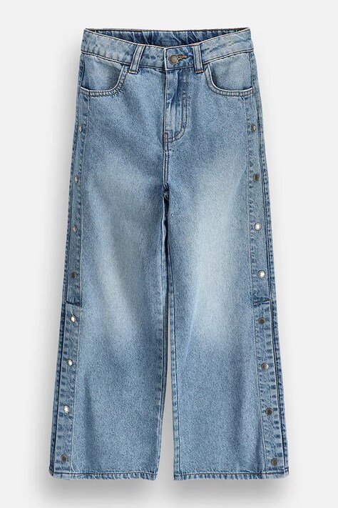 Coccodrillo Jeansy wide leg dziecięce niebieskie COLLECTION JEANS GIRL