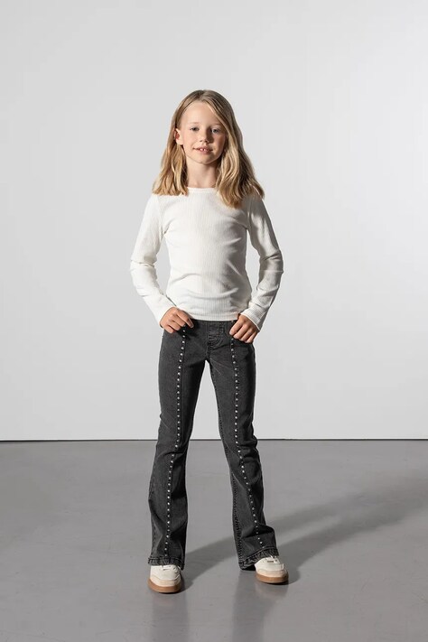Coccodrillo Jeansy flare dziecięce szare COLLECTION JEANS GIRL
