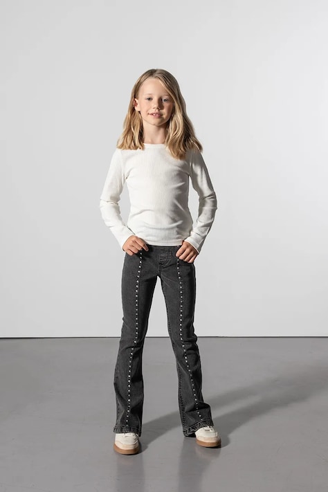Coccodrillo Jeansy flare dziecięce szare COLLECTION JEANS GIRL