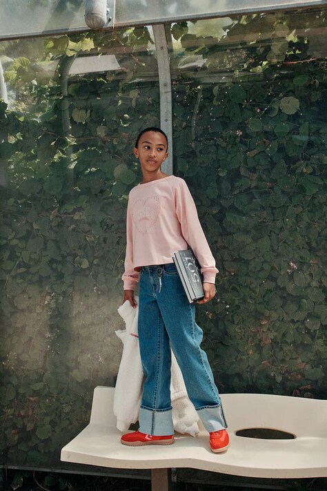 Levi's kavbojke s širokimi hlačnicami otroške WIDE LEG JEANS W/ROLL-CUFF modre 4ER361