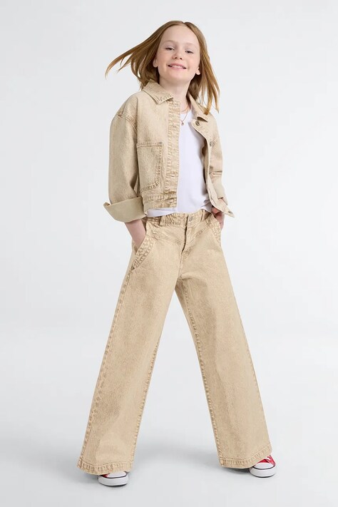 Levi's τζιν wide leg παιδικά '94 BAGGY WIDE LEG W/ YOKE μπεζ 4ER354