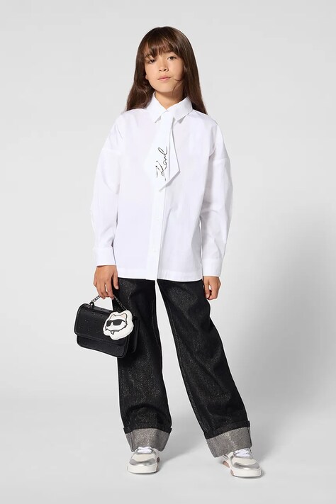 Karl Lagerfeld Ίσια παιδικά μαύρα Z31343