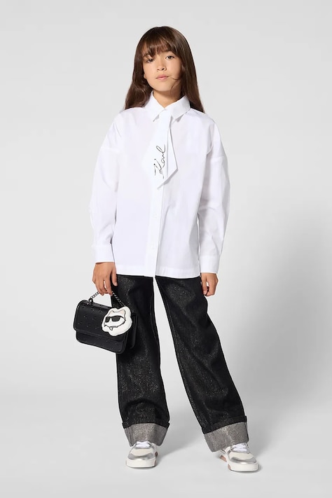 Karl Lagerfeld Ίσια παιδικά μαύρα Z31343