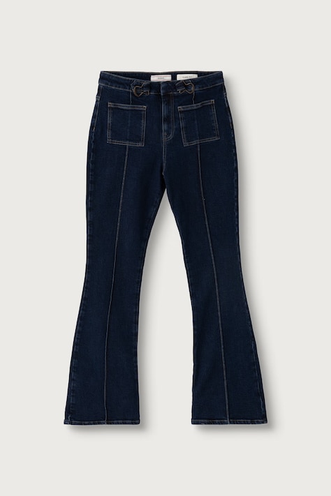 Guess Jeansy flare dziecięce granatowe J6BA12 D2214