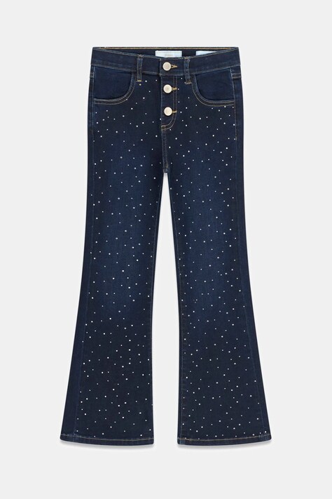 Guess Jeansy flare dziecięce niebieskie J6BA08 D2206