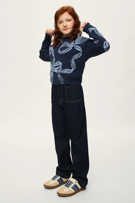 Mayoral rifle relaxed fit detské relaxed fit denim tmavomodré 7523
