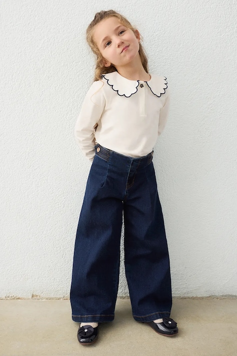 Mayoral wide leg traperice za djecu plave 4523
