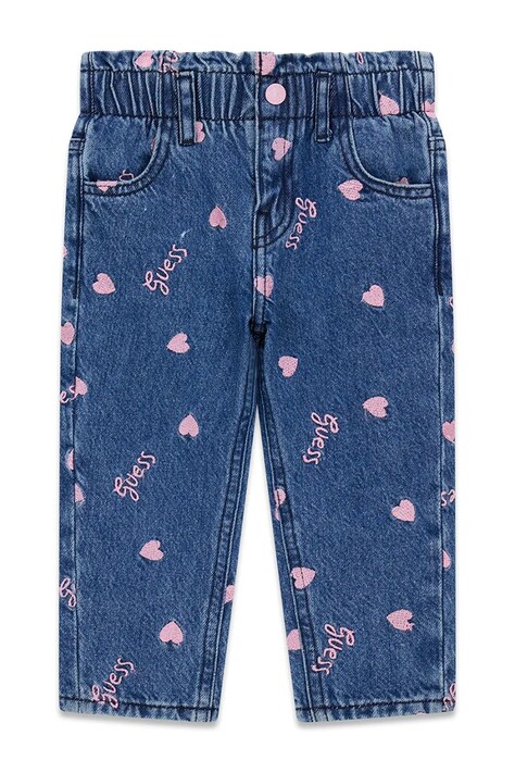 Guess jeansy mom fit dziecięce niebieskie K6YA05 D1155