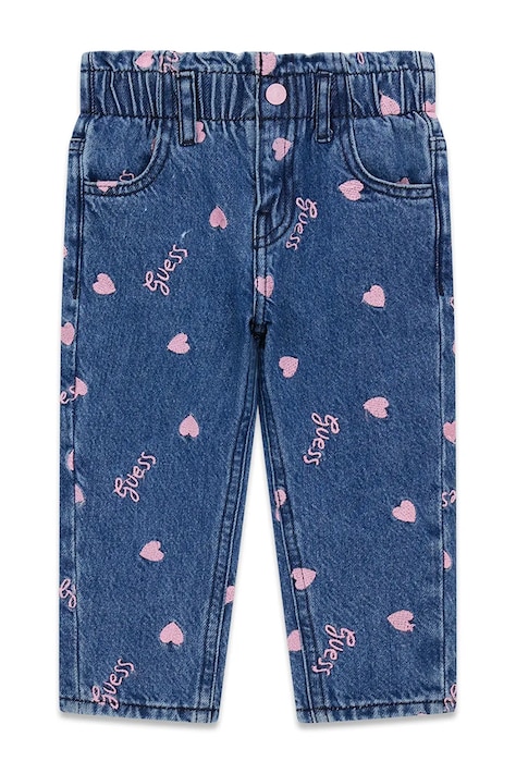 Guess jeansy mom fit dziecięce niebieskie K6YA05 D1155