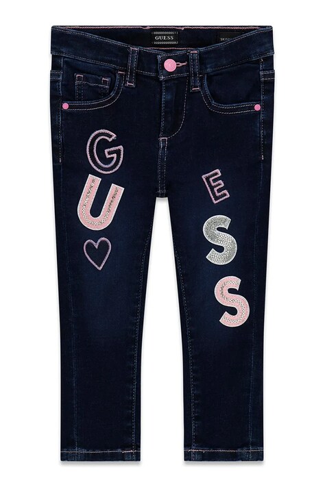Guess jeansy skinny dziecięce niebieskie K6YA01 D1151