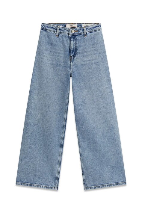 Guess jeansy wide leg dziecięce niebieskie J6YA04 D1211
