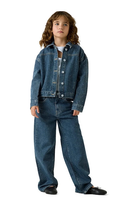Guess jeansy wide leg dziecięce niebieskie J6YA03 D1210
