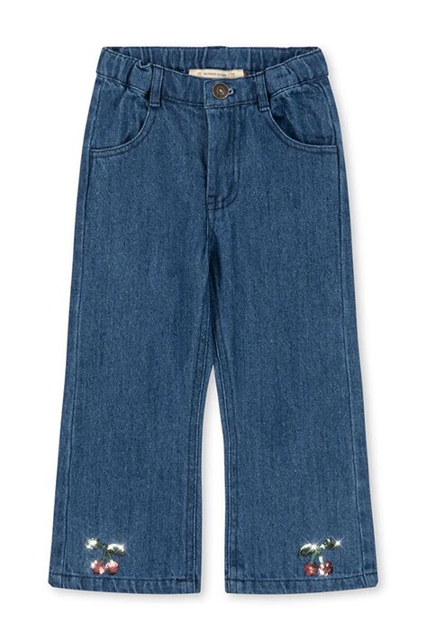 Konges Sløjd Jeansy flare dziecięce ELBA FLARE JEANS GOTS niebieskie KS107385