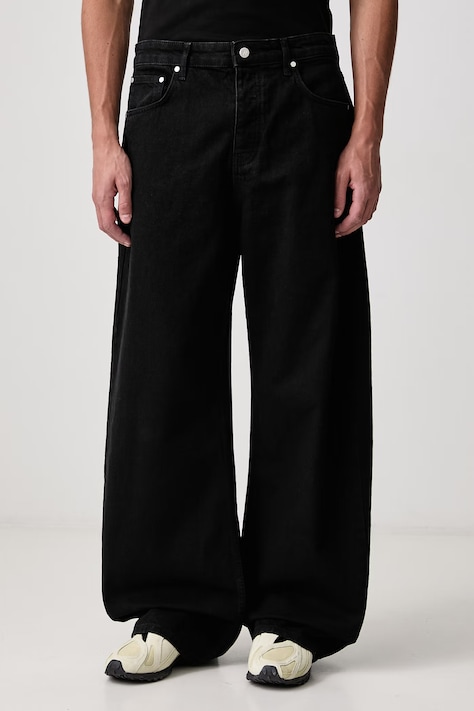 Represent Jeansy relaxed fit męskie czarne MLM101206