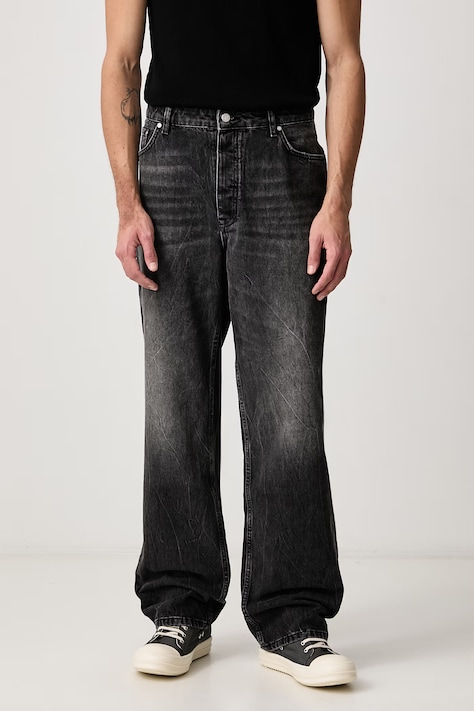 Represent Jeansy straight męskie szare MLM101097