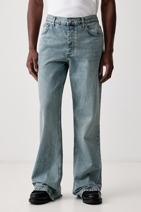 Represent Jeansy flare męskie niebieskie MLM100972