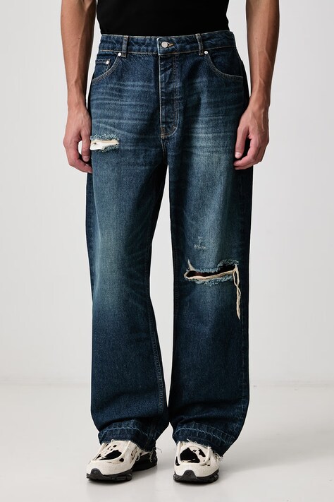 Represent Jeansy relaxed fit męskie niebieskie MLM100571