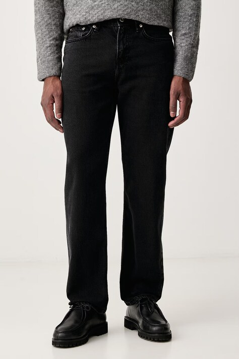 Lindbergh Jeansy loose męskie czarne 60.025049